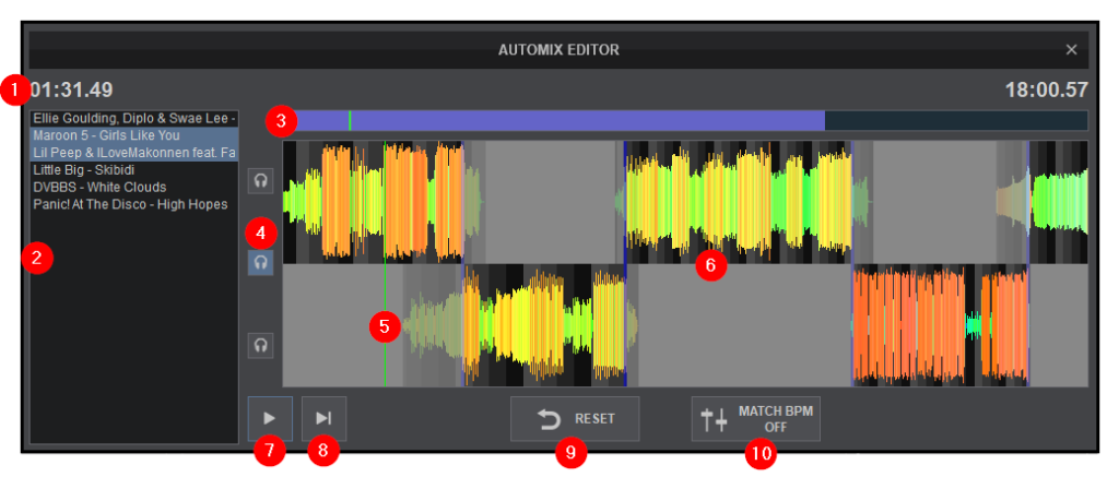 Virtual DJ Automix Editor